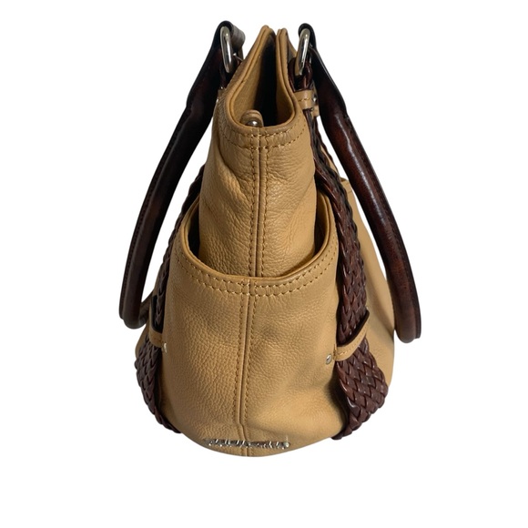 Tignanello Camel Tan Leather Double Handled Shoulder Bag - NWOT - Picture 4 of 15
